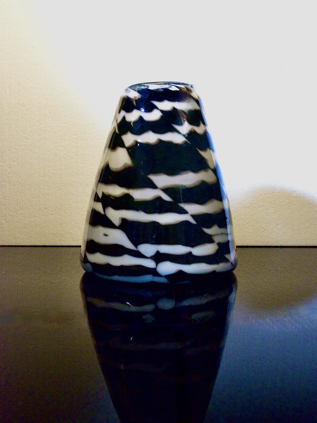 Op Art Volcano in Black and White