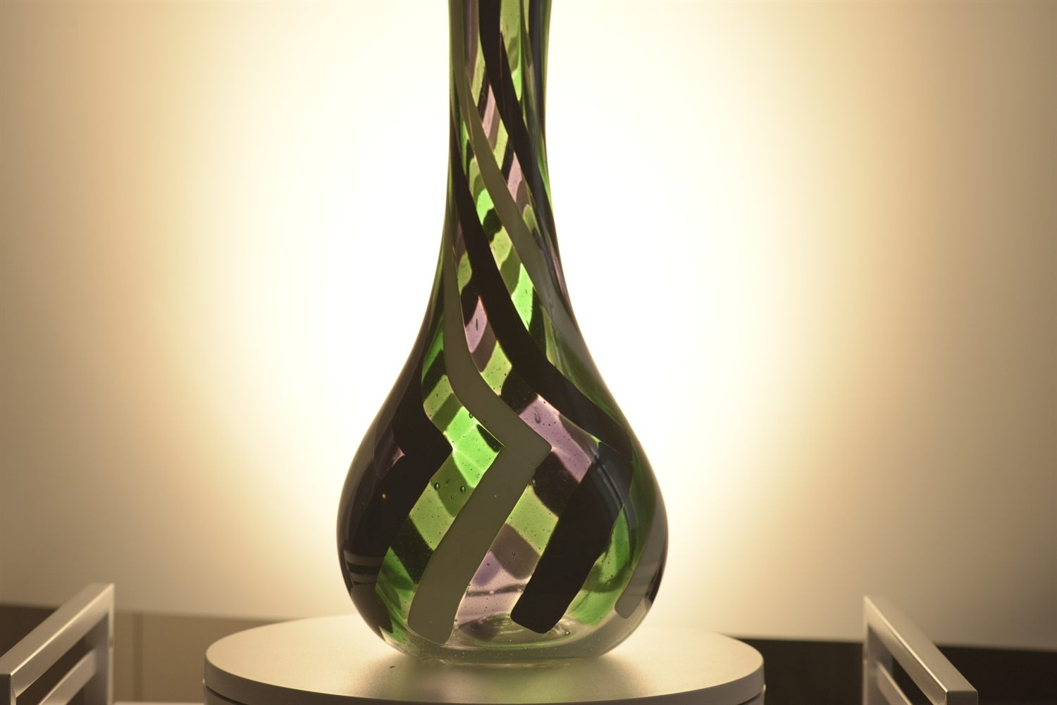 Djinn Bottle in Purple, Green, Black and White