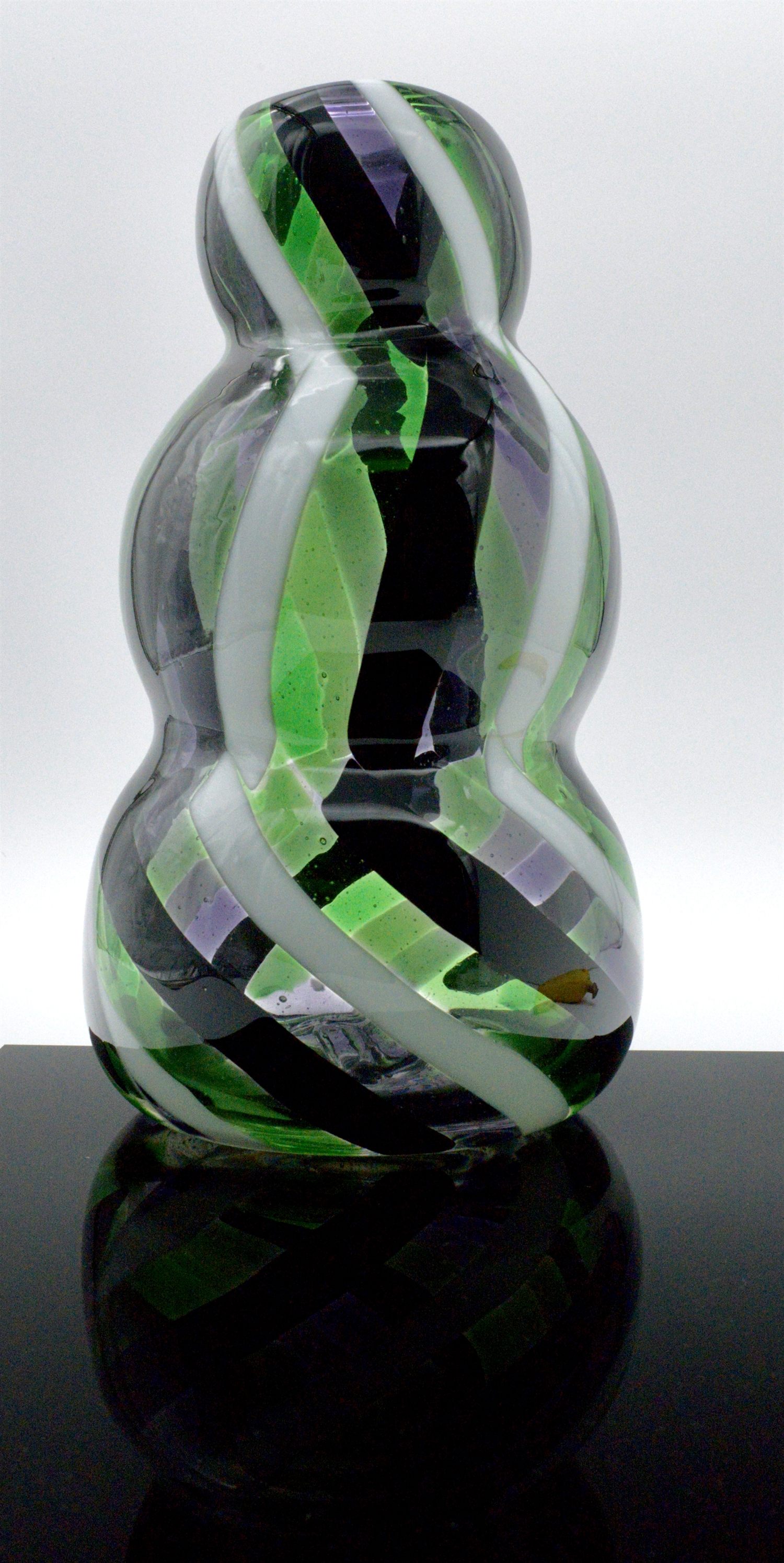 Bubble Stack in Purple, Green, Black and White
