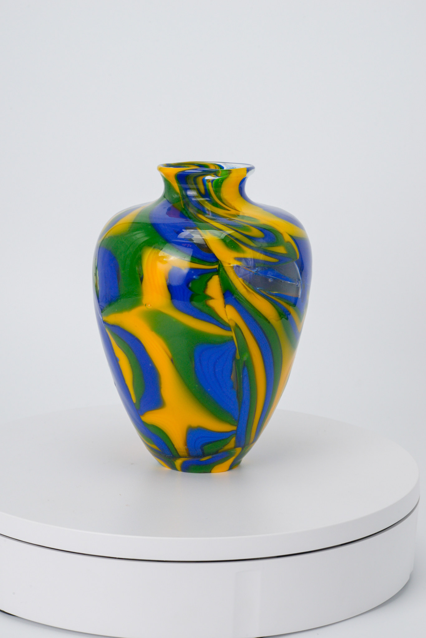 Pattern-Melted Amphora in Red, Green, Yellow and Blue