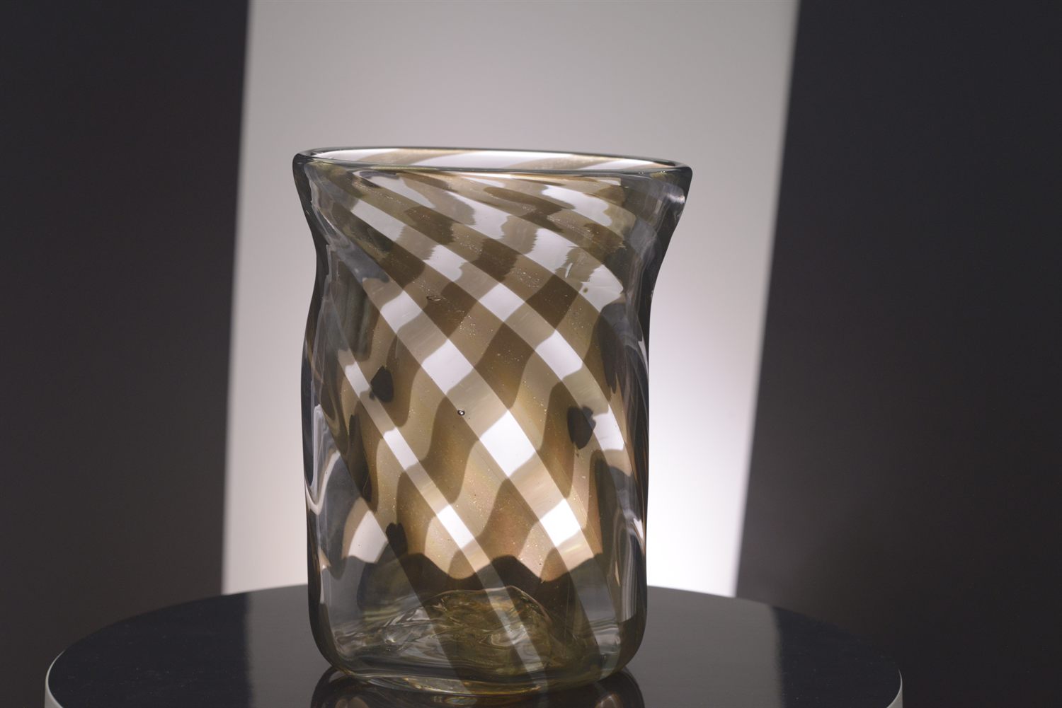 Vase, Twisted in Silver Cane