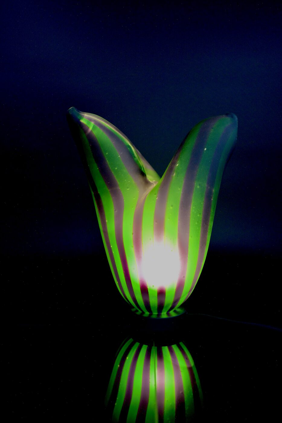 Radiolaria Lamp in Green and Violet