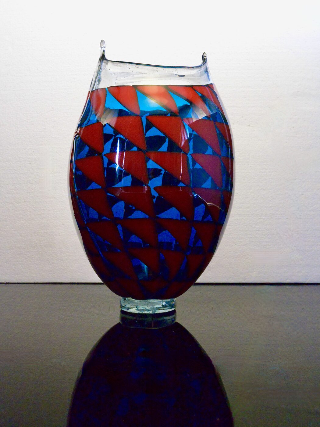 Op Art Radiolaria in Red and Blue