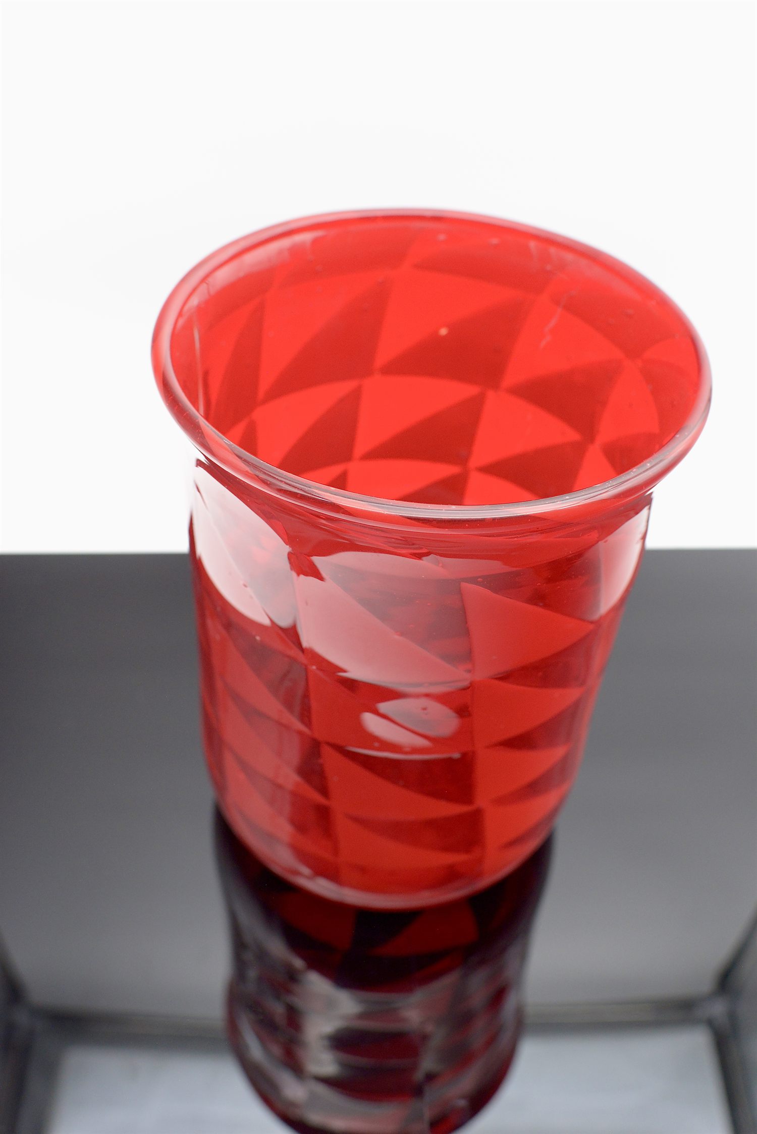 OpArt Vase: Red on Red
