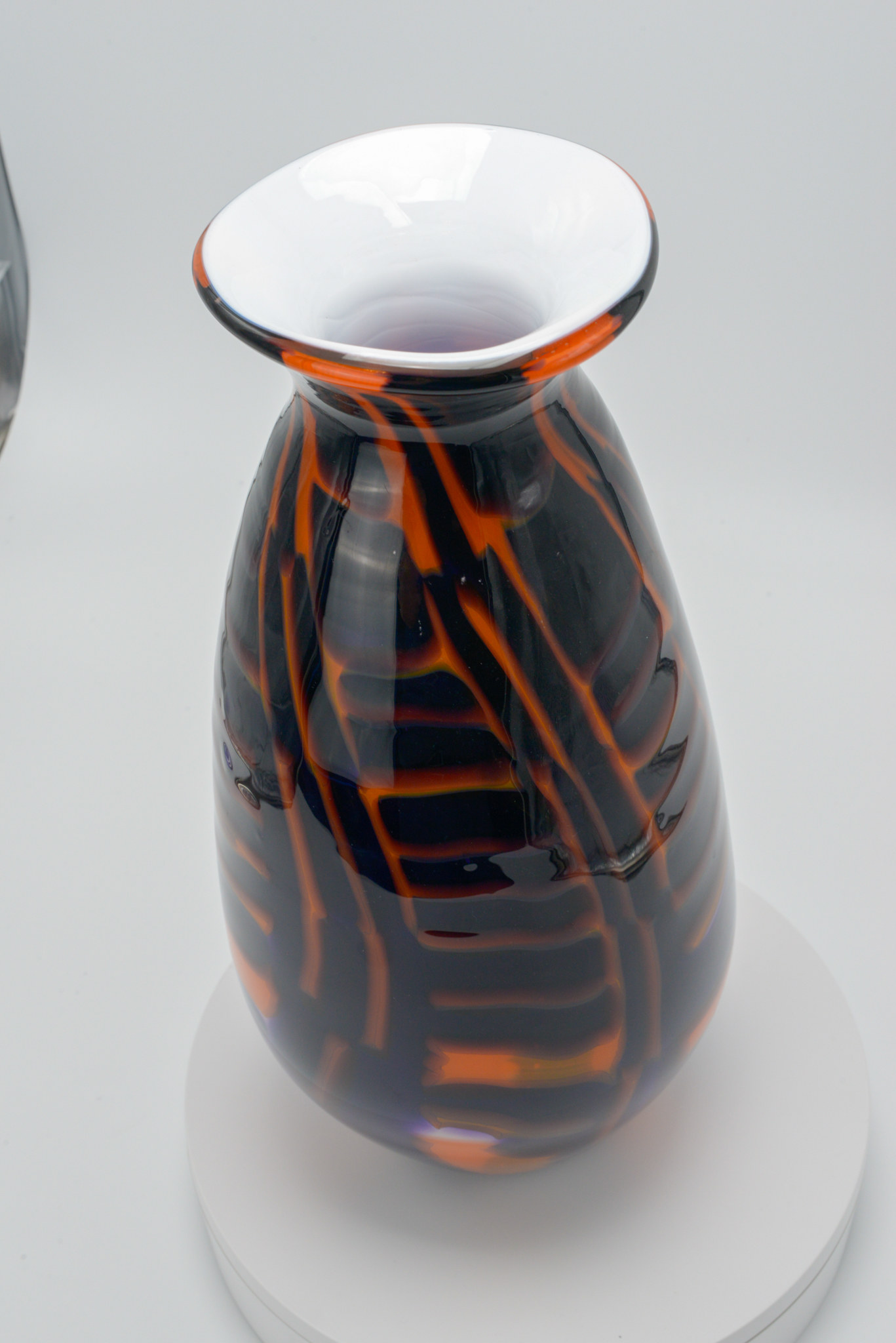 Tall Vessel in Purple and Orange